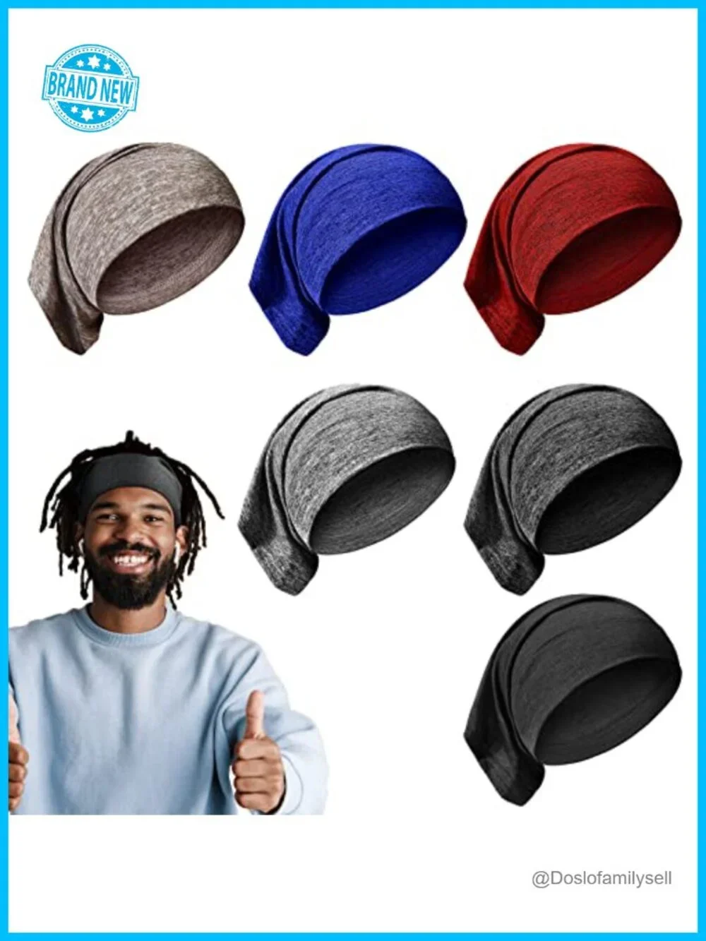 6 Pcs Spandex Dreadlock Caps Tube Bands Elastic Hair Wraps Headwraps for Dreads